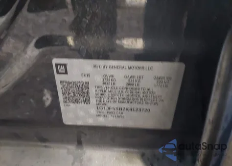 2019 Chevrolet Sonic Premier Auto from USA, damaged, VIN 1G1JF5SB7K4123720